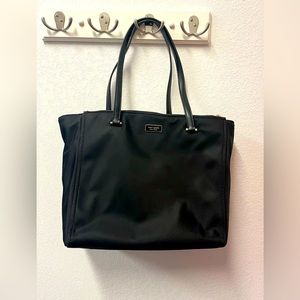 Kate Spade black nylon tote bag
